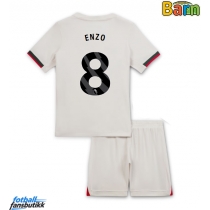 Chelsea Enzo Fernandez #8 Bortedraktsett Barn 2025-26 Kortermet (+ Korte bukser)